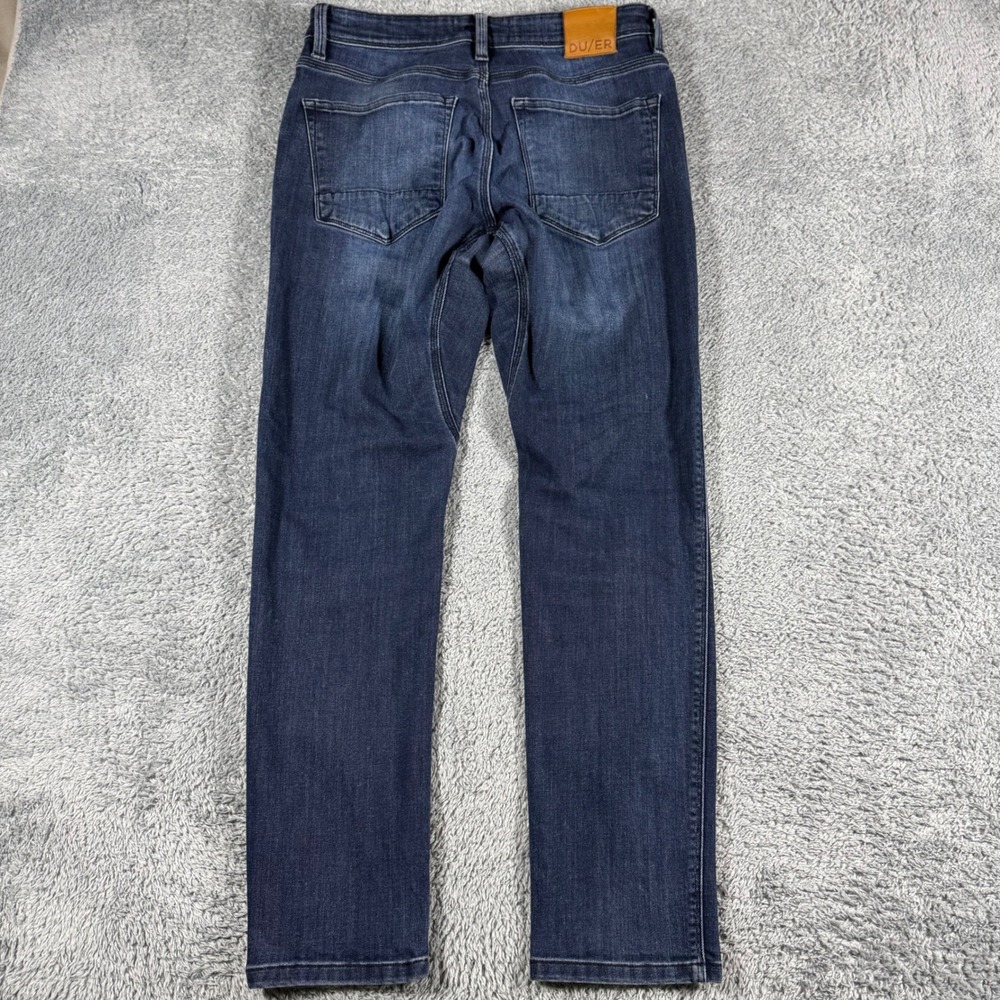 DU/ER L2X Slim Fit Jeans Mens 30x30 (30x29) Dark Wash Blue Performance Denim - Picture 6 of 8